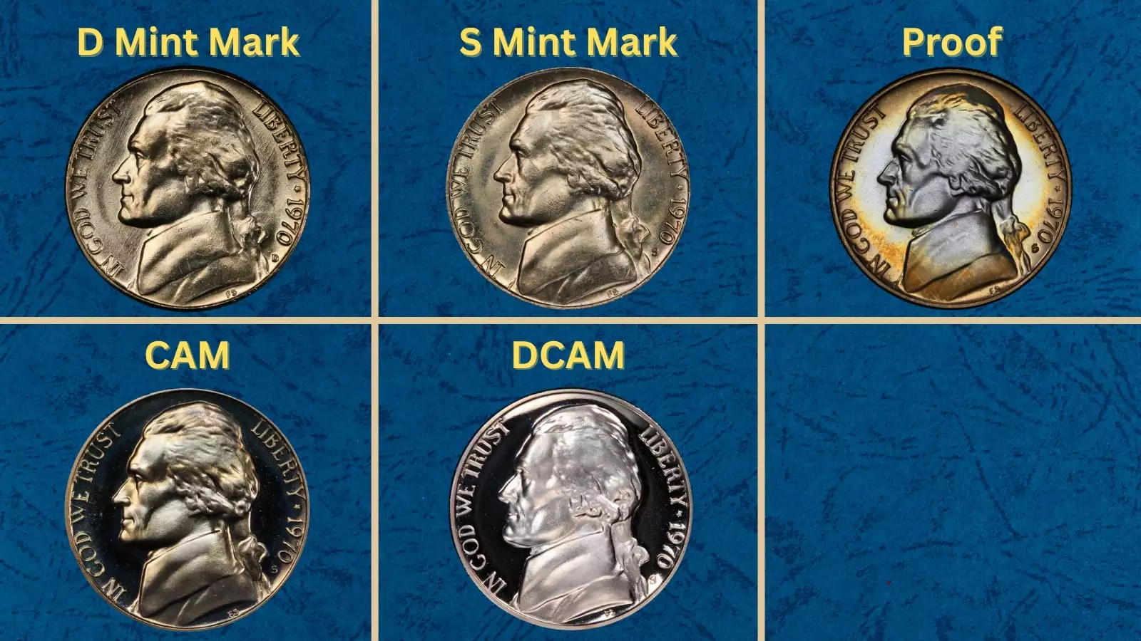 Historical U.S. Mint production photo illustrating 1970 nickel coin manufacturing context